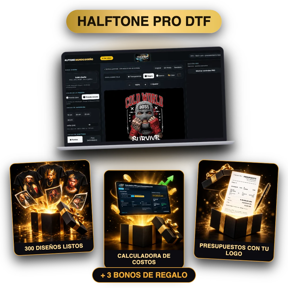 Halftone Pro DTF + 3 bonos de regalo